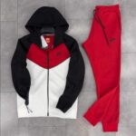 Nike Tech Fleece мъжки комплект червен