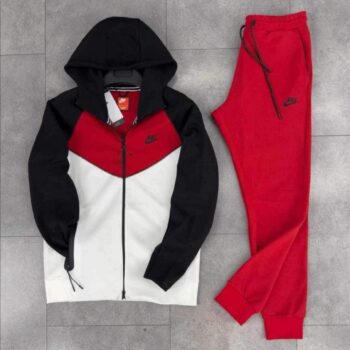 Nike Tech Fleece мъжки комплект червен