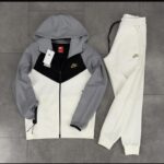 Nike Tech fleece бял със сиво