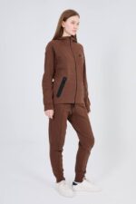 Nike Tech Fleece Windrunner дамски комплект кафяв