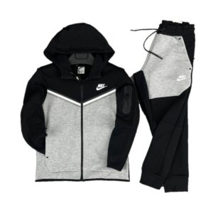 Nike Tech Fleece сиво-черен спортен екип