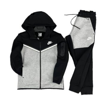 Nike Tech Fleece сиво-черен спортен екип