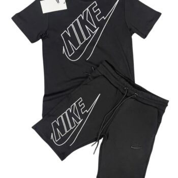 Nike детски екип черен къс ръкав