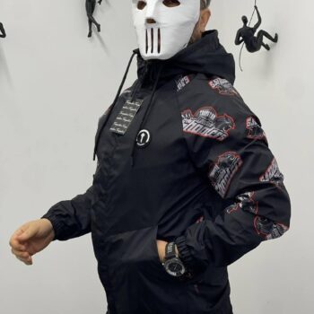 Trapstar черна ветровка с надписи