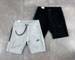 Nike Tech Fleece панталони сиво и бяло къси - Image 2