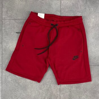 Tech Fleece къси панталони тъмно червени