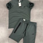 Nike Tech Fleece зелен къс екип