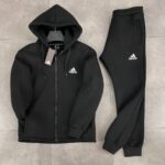 Adidas мъжки спортен ватиран екип черен