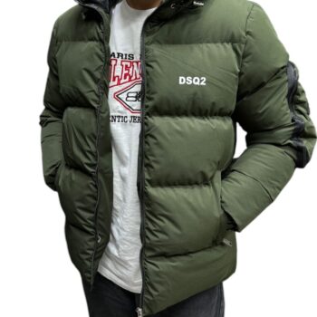 Dsq2 мъжко зимно зелено яке мъжко