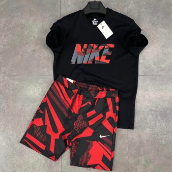 Nike къс екип черно и червено