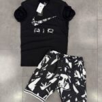 Nike мъжки къс екип черно и бяло