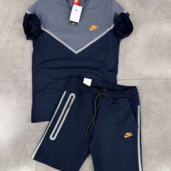 Nike къс мъжки син екип