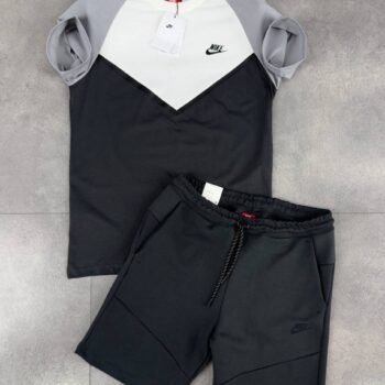 Nike мъжки къс екип сиво и бяло