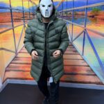 CK дълго яке зелено