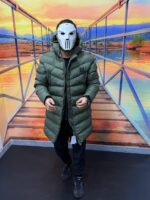 CK дълго яке зелено